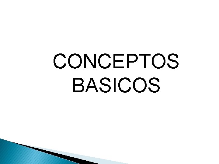 CONCEPTOS BASICOS 