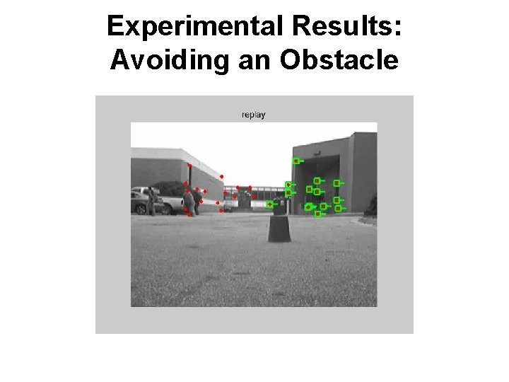 Experimental Results: Avoiding an Obstacle 