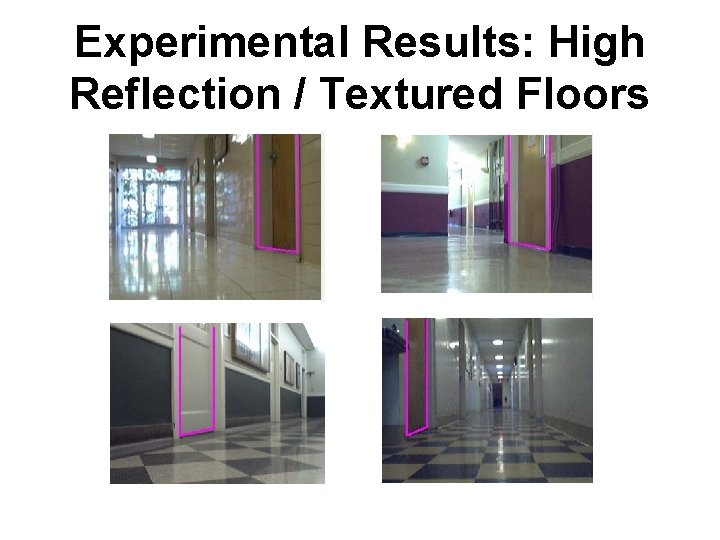 Experimental Results: High Reflection / Textured Floors 