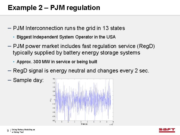 Example 2 – PJM regulation – PJM Interconnection runs the grid in 13 states