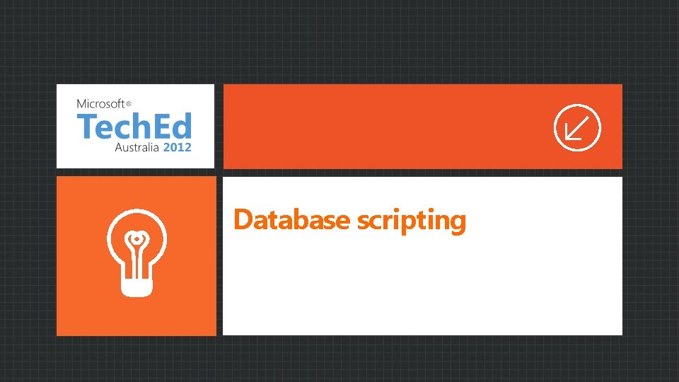 Database scripting 