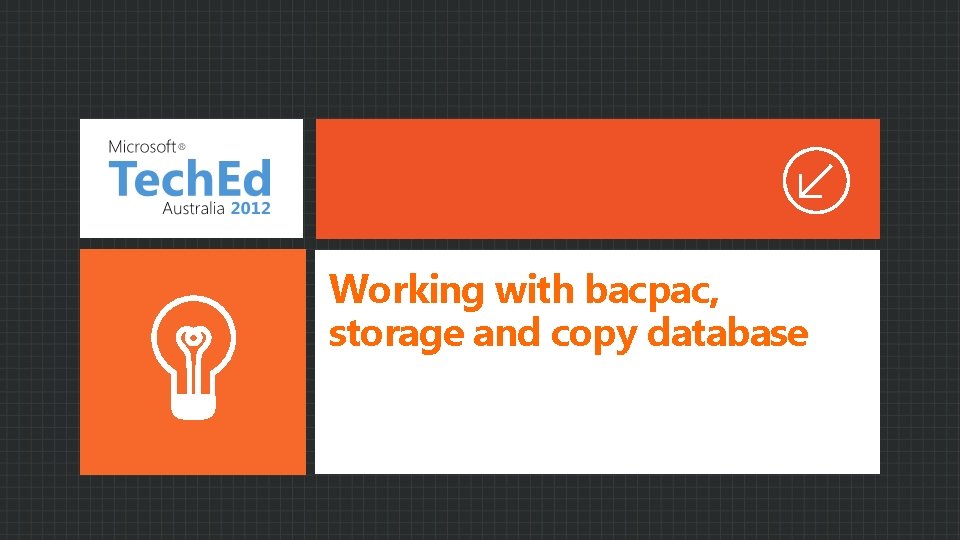 Working with bacpac, storage and copy database 
