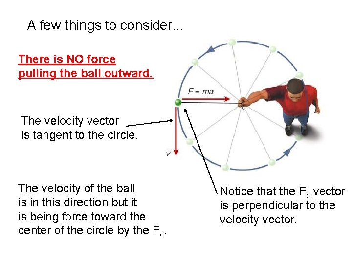A few things to consider… There is NO force pulling the ball outward. The
