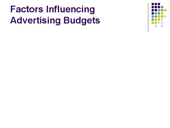Factors Influencing Advertising Budgets 