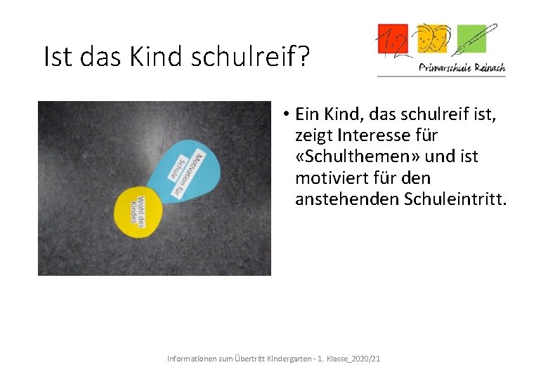 Ist das Kind schulreif? • Ein Kind, das schulreif ist, zeigt Interesse für «Schulthemen»