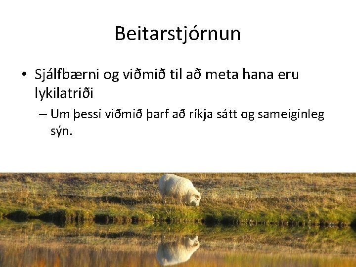 Beitarstjórnun • Sjálfbærni og viðmið til að meta hana eru lykilatriði – Um þessi