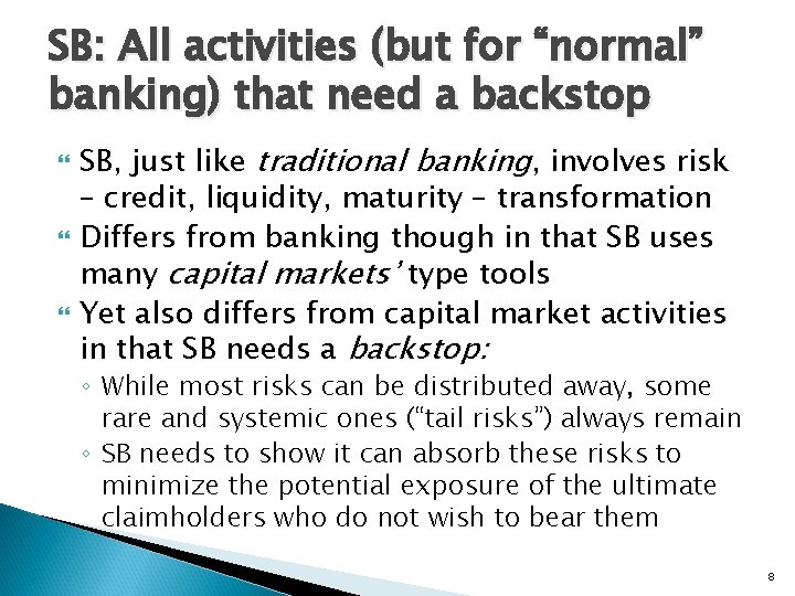 Banking Supervision and Financial Risk Management How to