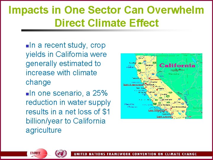 Impacts in One Sector Can Overwhelm Direct Climate Effect In a recent study, crop