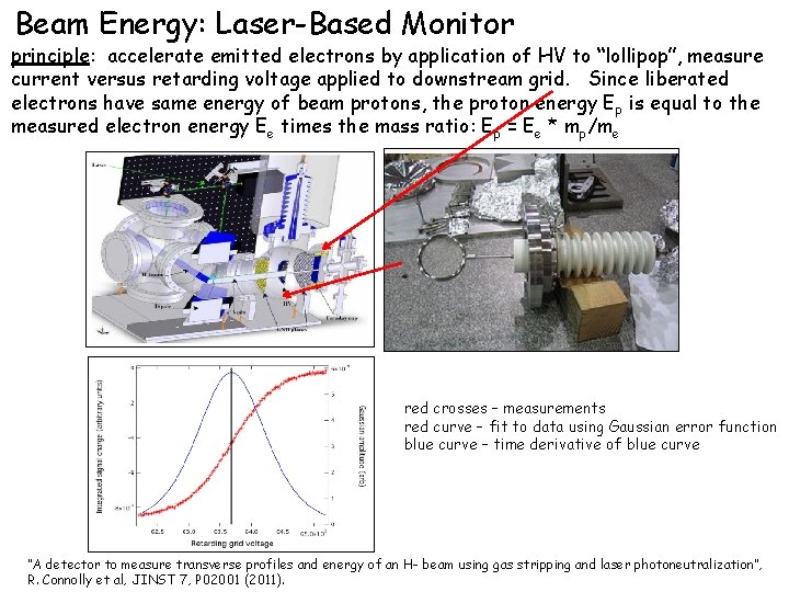 Beam Energy: Laser-Based Monitor principle: accelerate emitted electrons by application of HV to “lollipop”,