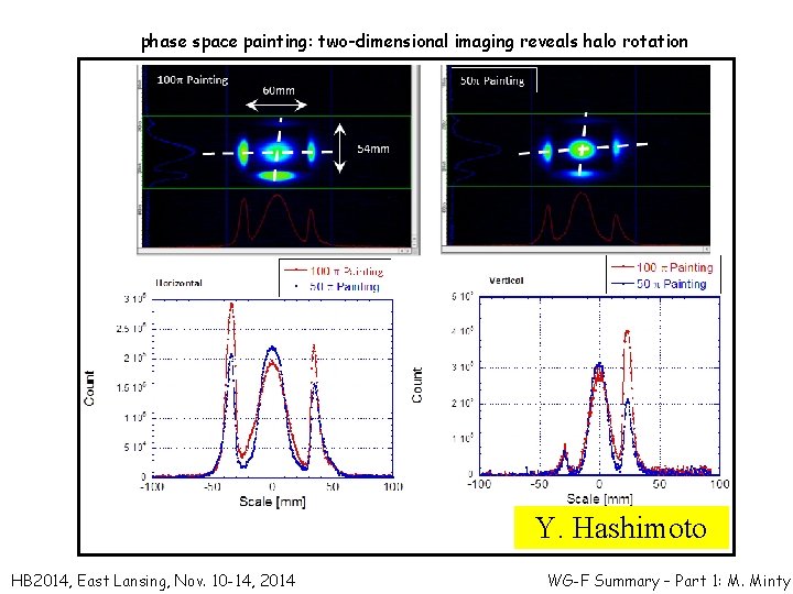 phase space painting: two-dimensional imaging reveals halo rotation Y. Hashimoto HB 2014, East Lansing,