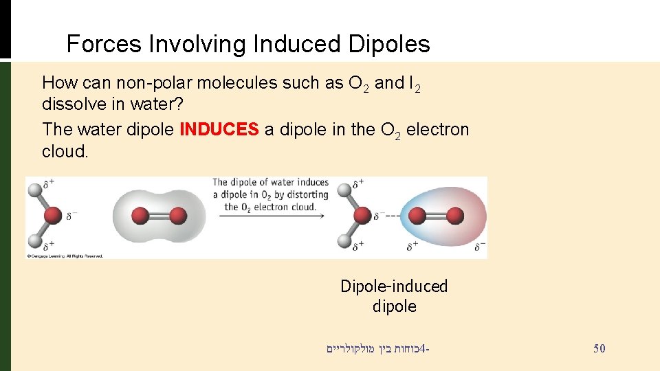 Forces Involving Induced Dipoles How can non-polar molecules such as O 2 and I