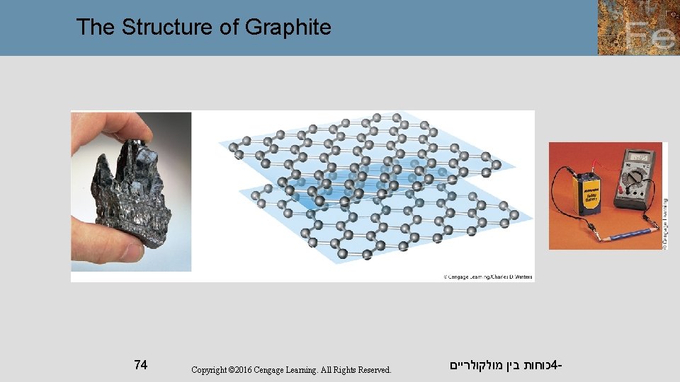 The Structure of Graphite 74 Copyright © 2016 Cengage Learning. All Rights Reserved. כוחות