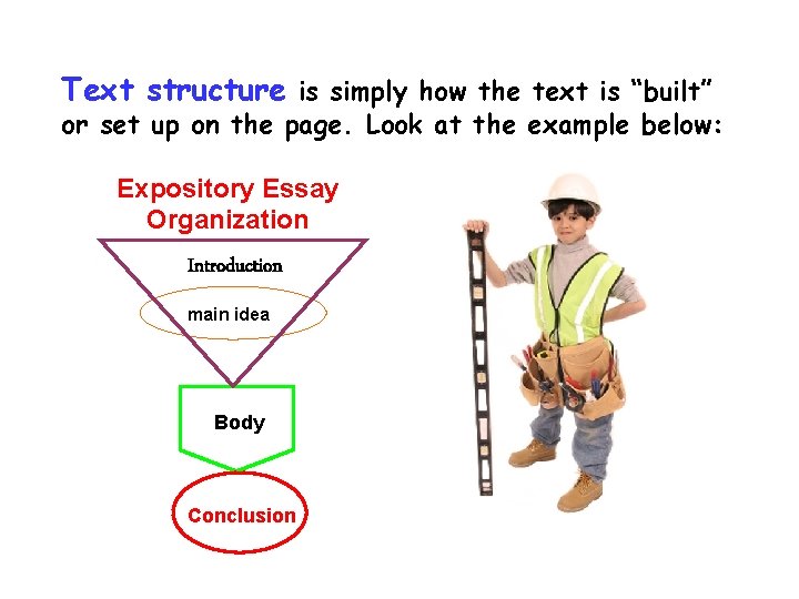 Text structure is simply how the text is “built” or set up on the