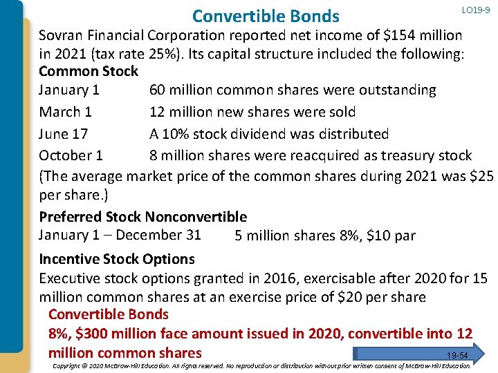 Convertible Bonds LO 19 -9 Sovran Financial Corporation reported net income of $154 million