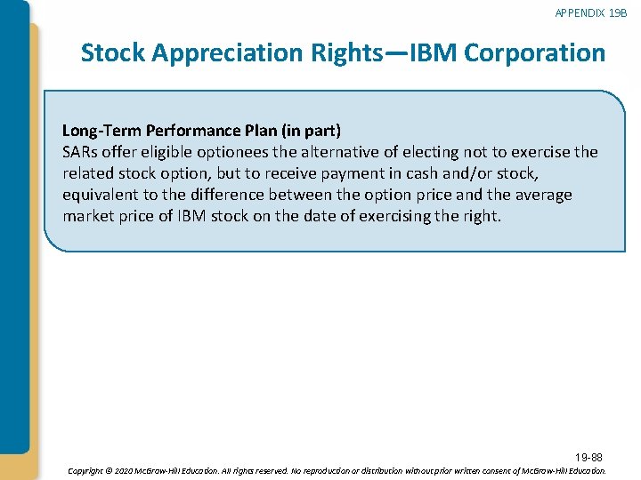 APPENDIX 19 B Stock Appreciation Rights—IBM Corporation Long-Term Performance Plan (in part) SARs offer
