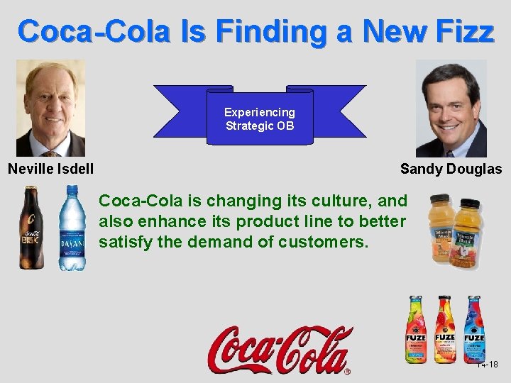 Coca-Cola Is Finding a New Fizz Experiencing Strategic OB Neville Isdell Sandy Douglas Coca-Cola