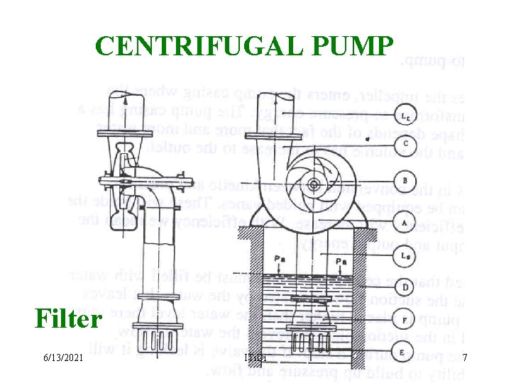 CENTRIFUGAL PUMP Filter 6/13/2021 ITi. Di 7 