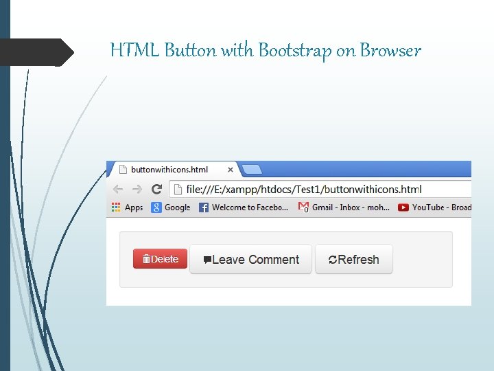 HTML Button with Bootstrap on Browser 