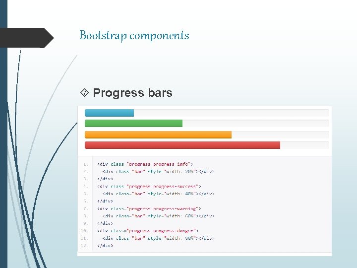 Bootstrap components Progress bars 