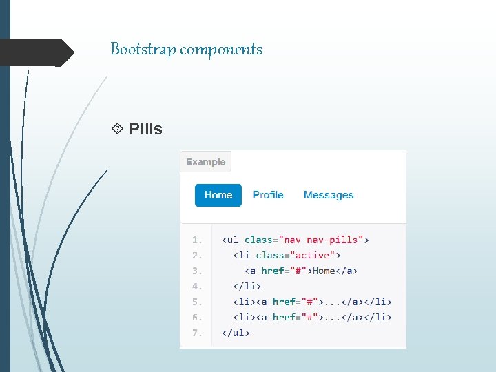 Bootstrap components Pills 