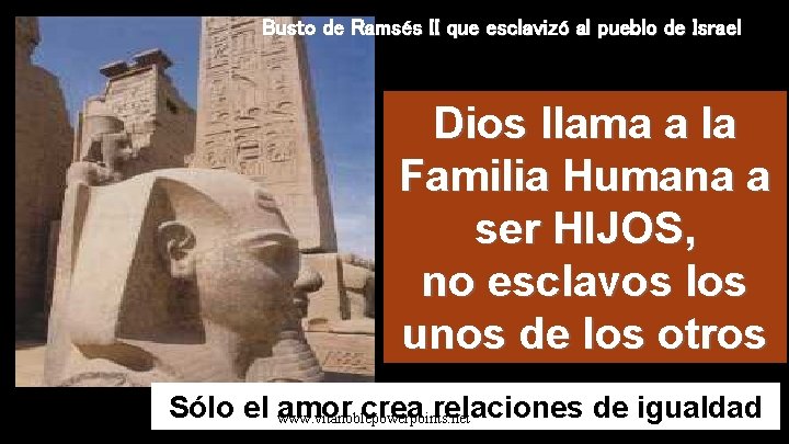Busto de Ramsés II que esclavizó al pueblo de Israel Dios llama a la