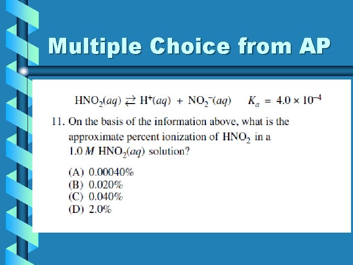 Multiple Choice from AP 
