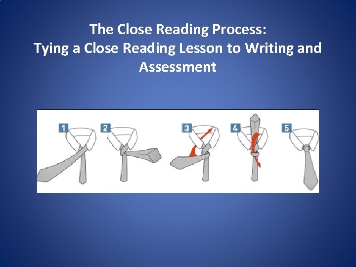 The Close Reading Process: Tying a Close Reading Lesson to Writing and Assessment 