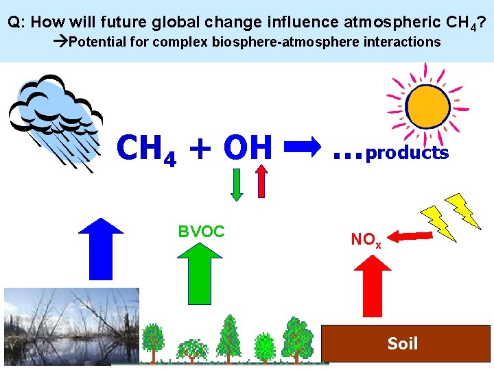 Q: How will future global change influence atmospheric CH 4? Potential for complex biosphere-atmosphere