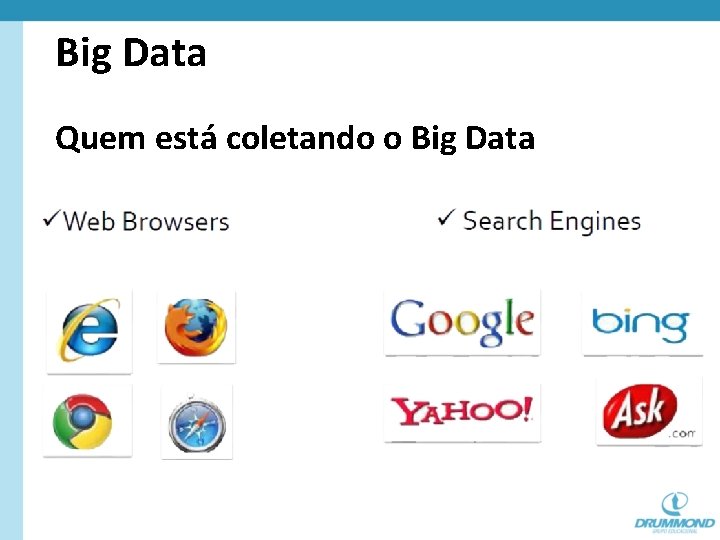 Big Data Quem está coletando o Big Data 