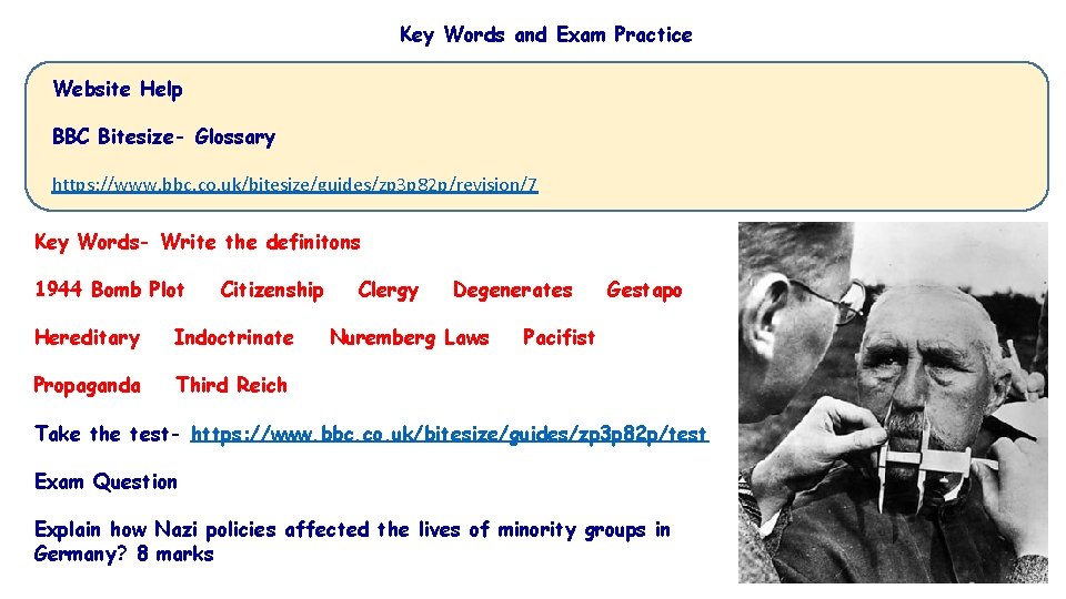 Key Words and Exam Practice Website Help BBC Bitesize- Glossary https: //www. bbc. co.