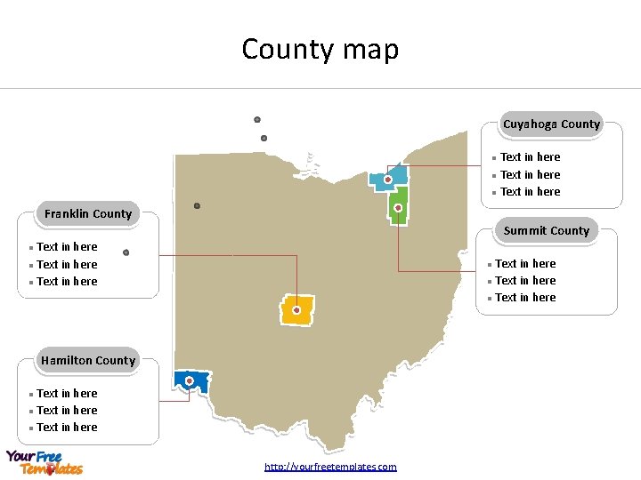 County map Cuyahoga County Text in here l Franklin County Summit County Text in