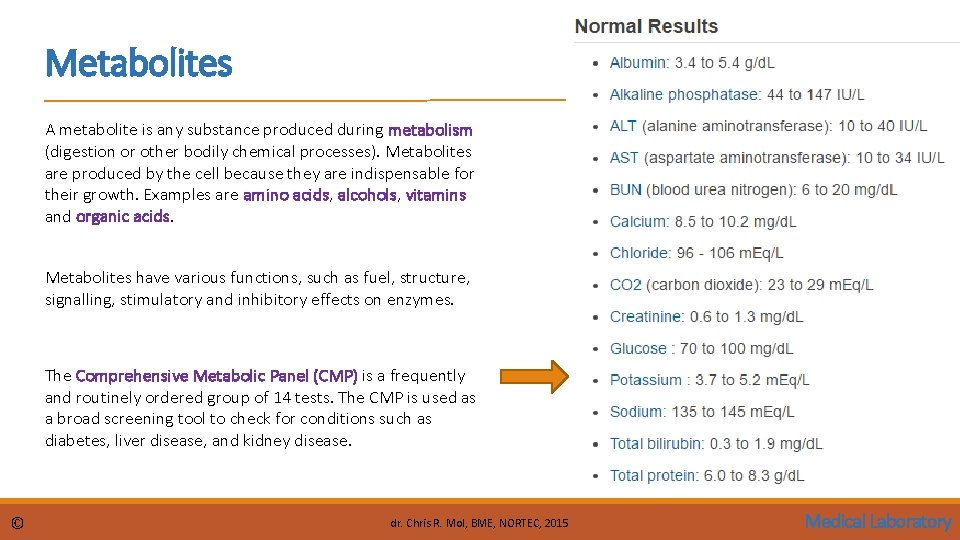 Metabolites A metabolite is any substance produced during metabolism (digestion or other bodily chemical