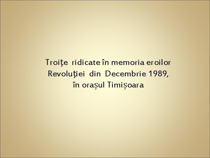 Troiţe ridicate în memoria eroilor Revoluţiei din Decembrie 1989, în oraşul Timişoara 