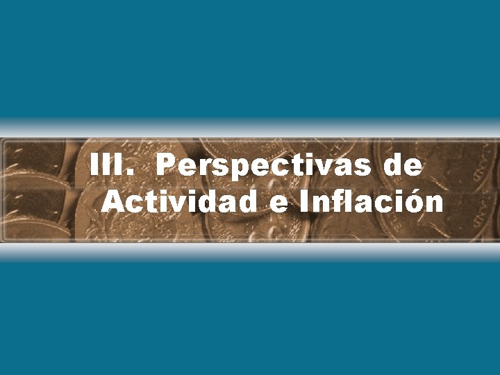 III. Perspectivas de Actividad e Inflación 