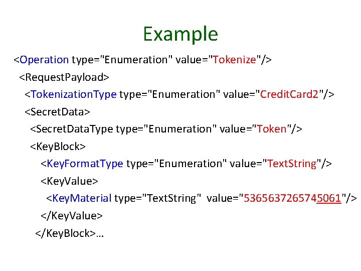 Tokenization KMIP Face to Face 2018 Problem Need