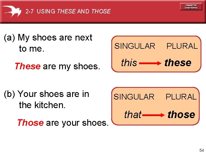 2 -7 USING THESE AND THOSE (a) My shoes are next to me. These