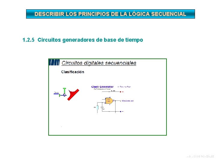 DESCRIBIR LOS PRINCIPIOS DE LA LÓGICA SECUENCIAL 1. 2. 5 Circuitos generadores de base