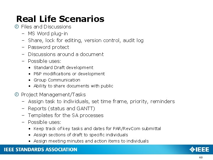 Real Life Scenarios Files and Discussions – MS Word plug-in – Share, lock for