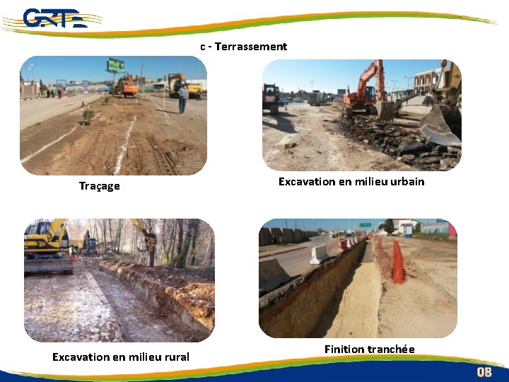 c - Terrassement Traçage Excavation en milieu urbain Gestionnaire du Réseau de Transport de