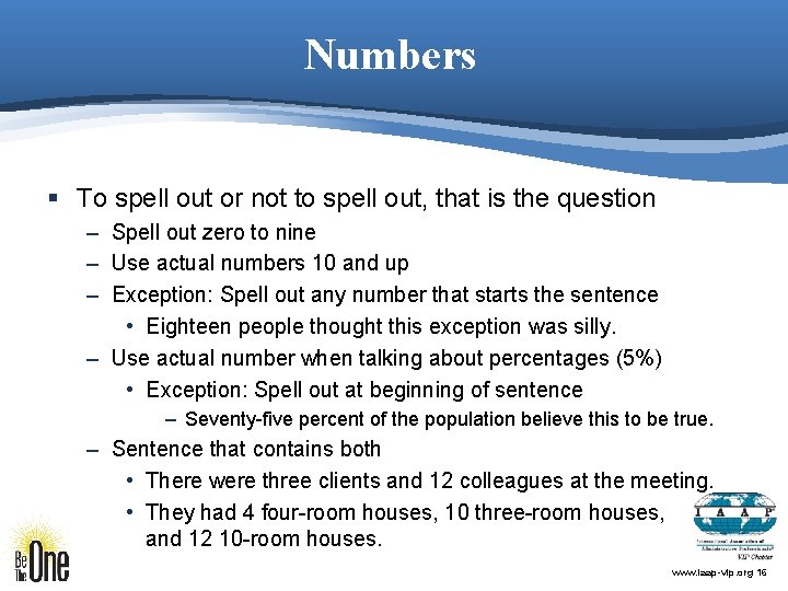 Numbers § To spell out or not to spell out, that is the question