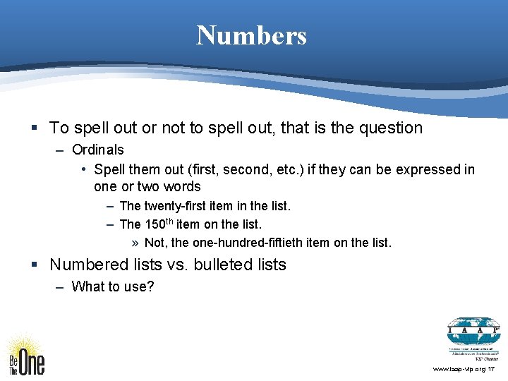 Numbers § To spell out or not to spell out, that is the question