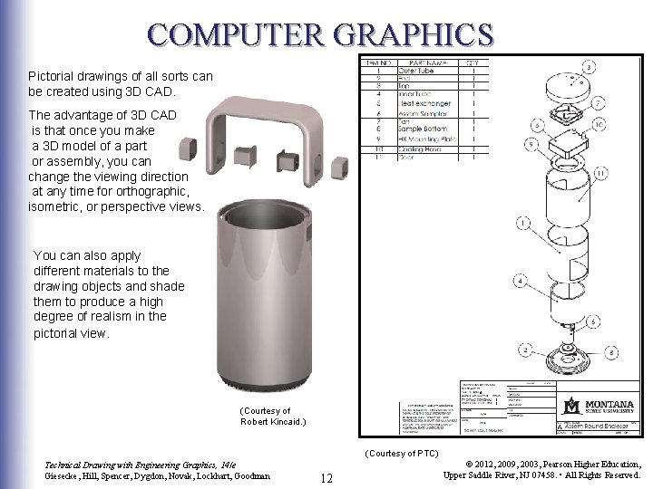COMPUTER GRAPHICS Pictorial drawings of all sorts can be created using 3 D CAD.