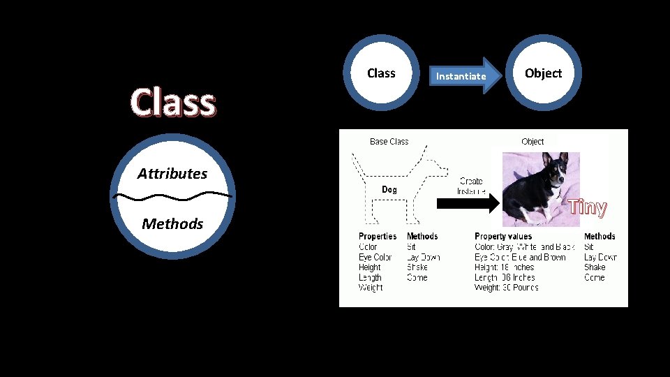 Class Instantiate Object Attributes Methods Tiny 