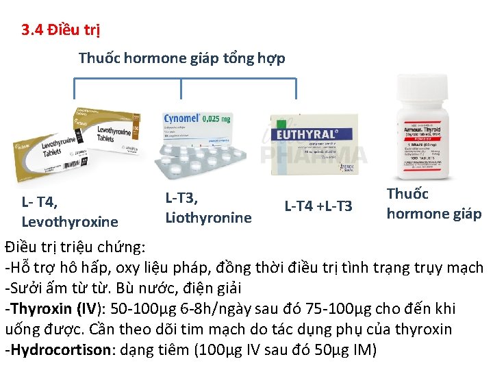 3. 4 Điều trị Thuốc hormone giáp tổng hợp L- T 4, Levothyroxine L-T