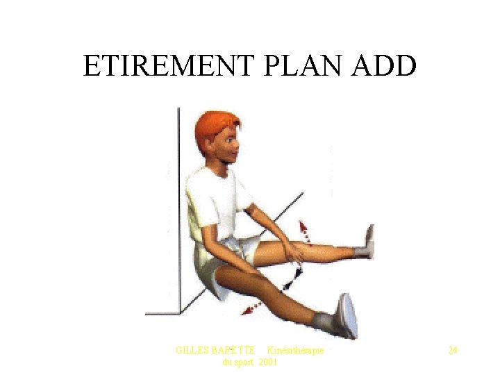 ETIREMENT PLAN ADD GILLES BARETTE Kinésithérapie du sport 2001 24 