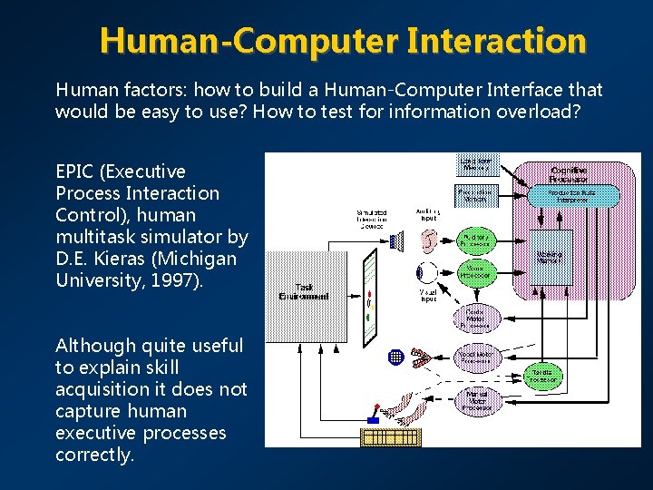 Human-Computer Interaction Human factors: how to build a Human-Computer Interface that would be easy