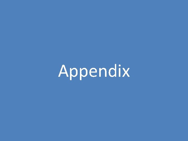 Appendix 