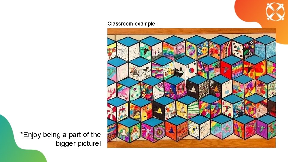 Classroom example: *Enjoy being a part of the bigger picture! 