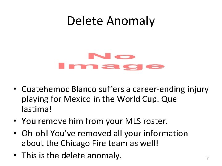 Delete Anomaly • Cuatehemoc Blanco suffers a career-ending injury playing for Mexico in the