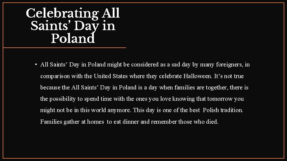 Celebrating All Saints’ Day in Poland • All Saints’ Day in Poland might be Celebrating All Saints’ Day in Poland • All Saints’ Day in Poland might be